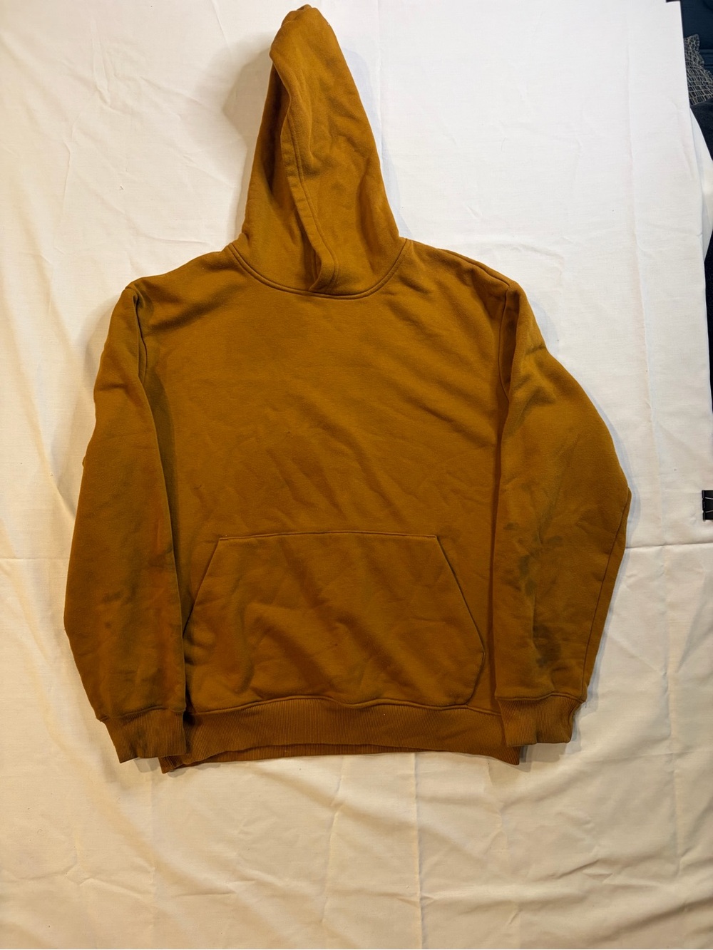 Xersion Mustard Yellow Hooded Pullover Sweatshirt
